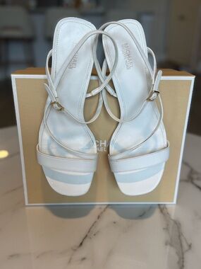 Michael Michael Kors White Strappy Sandals